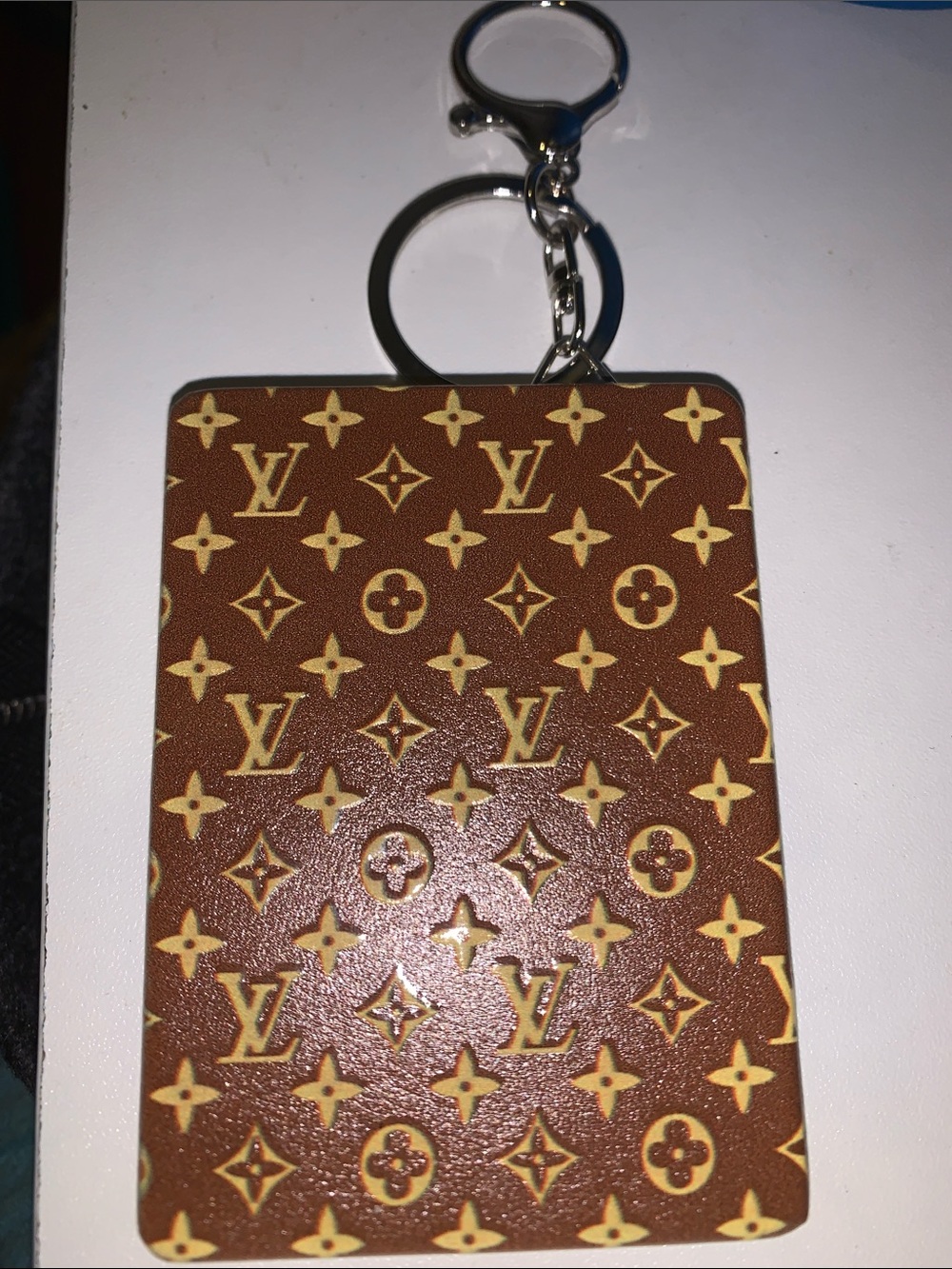 Monogram mirror purse/bag charm mirror Keychain